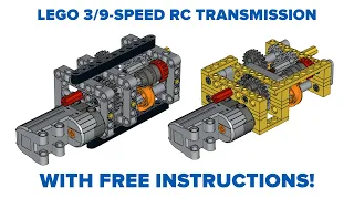 Lego Technic RC 3/9-speed combinable transmission [FREE INSTRUCTIONS!]