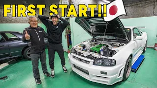 BUILDING MY DREAM R34 GTR IN JAPAN! | HIGH SPEC Engine FIRST START!!