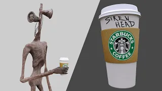 Siren Head In StarBucks