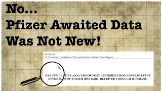 No, Pfizer awaited data was not new! Has FDA hidden the Pfizer vaccine data? Vaccine adverse event