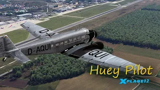 Junkers Ju52 3m Tante Ju Iron Anny lands in Frankfurt Hahn EDFH