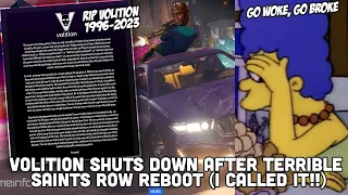 I PREDICTED Volition Getting Shut Down after The Saints Row Reboot FAILURE (RIP SAINTS ROW)