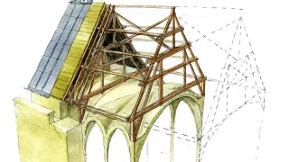 The roof of Notre-Dame de Paris. Analysing the structure and its destruction on April 15, 2019