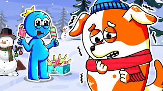 RAINBOW FRIENDS's WINTER, We have a COLD, NO PROBLEM, JUST FUN?! | Hoo Doo Rainbow Animation