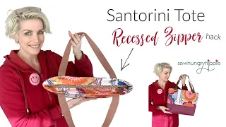 Santorini Tote Recessed Zipper hack | How to make tote bag at home