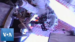 NASA Astronauts Conduct Spacewalk to Swap Batteries