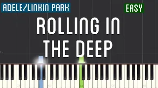 Adele/Linkin Park - Rolling In The Deep Piano Tutorial | Easy