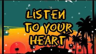 Listen To Your Heart - Roxette (acoustic cover by Dave Winkler ) | Lyric Video