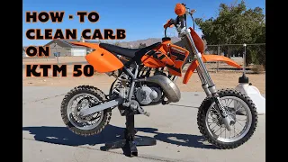 KTM 50 SX Pro Senior Carburetor Clean | Not Running Right or Won't Start Look Here!