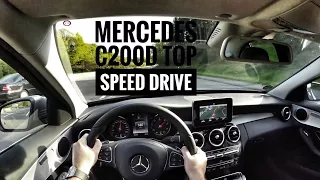 Mercedes-Benz C200d (2016) - POV on german Autobahn by day and night - Top Speed Drive