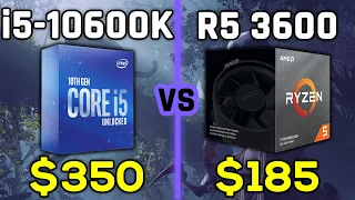 i5-10600K vs Ryzen 5 3600 vs i5-9400F - Comparison