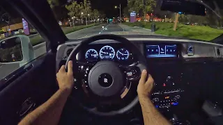 2021 Rolls-Royce Phantom POV Night Drive (3D Audio)(ASMR)