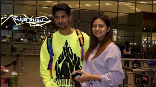 TV Couple Ravi Dubey-Sargun Mehta Spotted at Airport