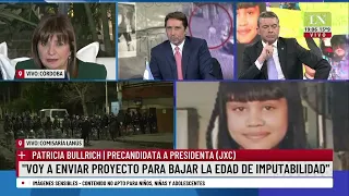 Patricia Bullrich: "Voy a enviar proyecto para bajar la edad de imputabilidad"