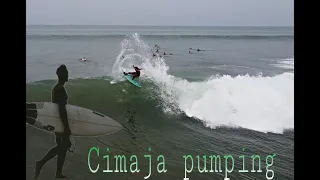 This month is good for surfing in Cimaja || view by drone ||cimaja 2022