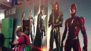 SDCC 2017 DC Comics Booth Tour of Justice League Costumes, Figures, POPs and More