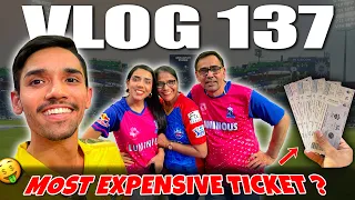 Watching FIRST IPL MATCH ever😍| Most EXPENSIVE IPL Ticket?🔥| Cricket Cardio RR vs DC Match Vlog