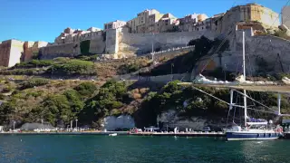 Sailing into Bonifacio on the French Island of Corsica