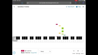 Blinding lights on Crome music lab shared piano