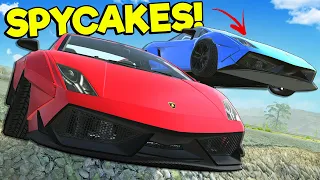 Spycakes & I Upgraded Lamborghinis to Run an Obstacle Course in BeamNG Drive Mods!