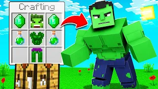 Minecraft, But I Can Craft HULK Armour.....