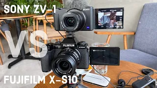 Fujifilm X-S10 vs. Sony ZV-1 Сравнение стабилизации камер 4K