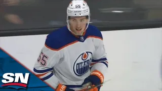 Oilers' Connor McDavid Sets Up Dylan Holloway Goal With Slick No-Look Pass vs. Ducks