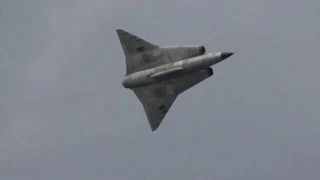 Saab 35 Draken - Solo Demo with High Speed Pass and Afterburner