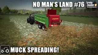 Spreading Manure, Lime & Sampling Soil, No Man's Land #76 Farming Simulator 19 Timelapse