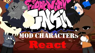 Friday Night Funkin Mod Characters Reacts || Gacha Club || FNF || Part 1