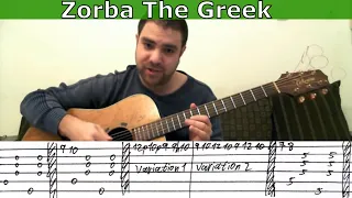 Tutorial: Zorba the Greek - Fingerstyle Guitar w/ TAB