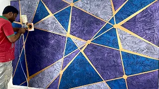 Geometric modern wall texture design 2024 | wall painting texture designs ideas