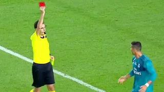 Ronaldo Fights Referee and Gets A Red Card for Diving