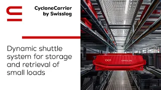 CycloneCarrier by Swisslog: Dynamic shuttle system for storage and retrieval of small loads