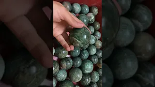 Green quartz (Mica) spheres- thecrystalstock