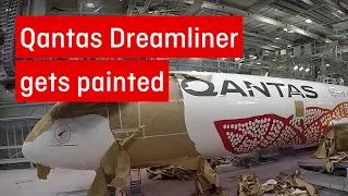 Creating the livery for the Qantas Dreamliner Emily Kame Kngwarreye