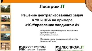 Леспром IT. Решение централизованных задач в УК и ЦБК на примере "1С:Управление холдингом 8"