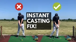 EASY AND EFFECTIVE CAST FIX DRILL: 2 SIMPLE steps to stop casting the golf club FOR GOOD!