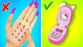 My Mom Made Hello Kitty Phone || MUST TRY CARDBOARD CRAFTS FOR PARENTS by 123 GO!