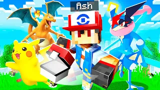 Turning Into ASH KETCHUM in MINECRAFT PIXELMON!