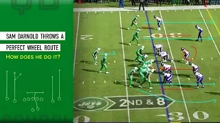 Sam Darnold Throws a Perfect Wheel Route - How does he do it?