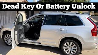 How To Unlock & Open 2016 - 2022 Volvo XC90 With Dead Battery Or Remote Key Fob