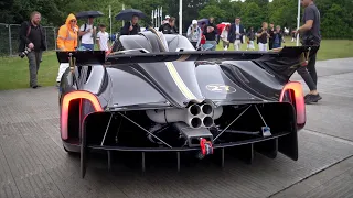 2022 Goodwood Festival of Speed - Pagani Huayra R, Start up, Revs, Launch, Fly by