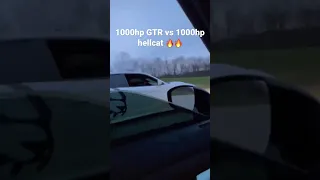 Closest race I’ve had!! 1000hp GTR VS  1000hp Hellcat