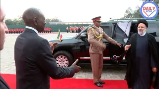 SEE HOW PRESIDENT RUTO WELCOMES IRAN PRESIDENT IN STATEHOUSE NAIROBI