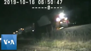 Dashcam Video Shows Last Second Rescue From Oncoming Train in Utah