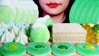 ASMR 🍏GREEN FOOD 초록색 디저트 먹방🍐EATING SOUNDS MUKBANG