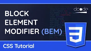 The Block Element Modifier (BEM) Naming Convention (Methodology) - CSS Tutorial