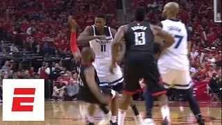 Chris Paul and Jamal Crawford get into it after foul in Game 5 of Rockets vs. Timberwolves | ESPN