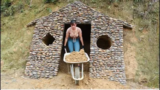 Single Mother Dug Underground Shelter - Build Living Off Grid Underground // My Free Life - Thu Lieu